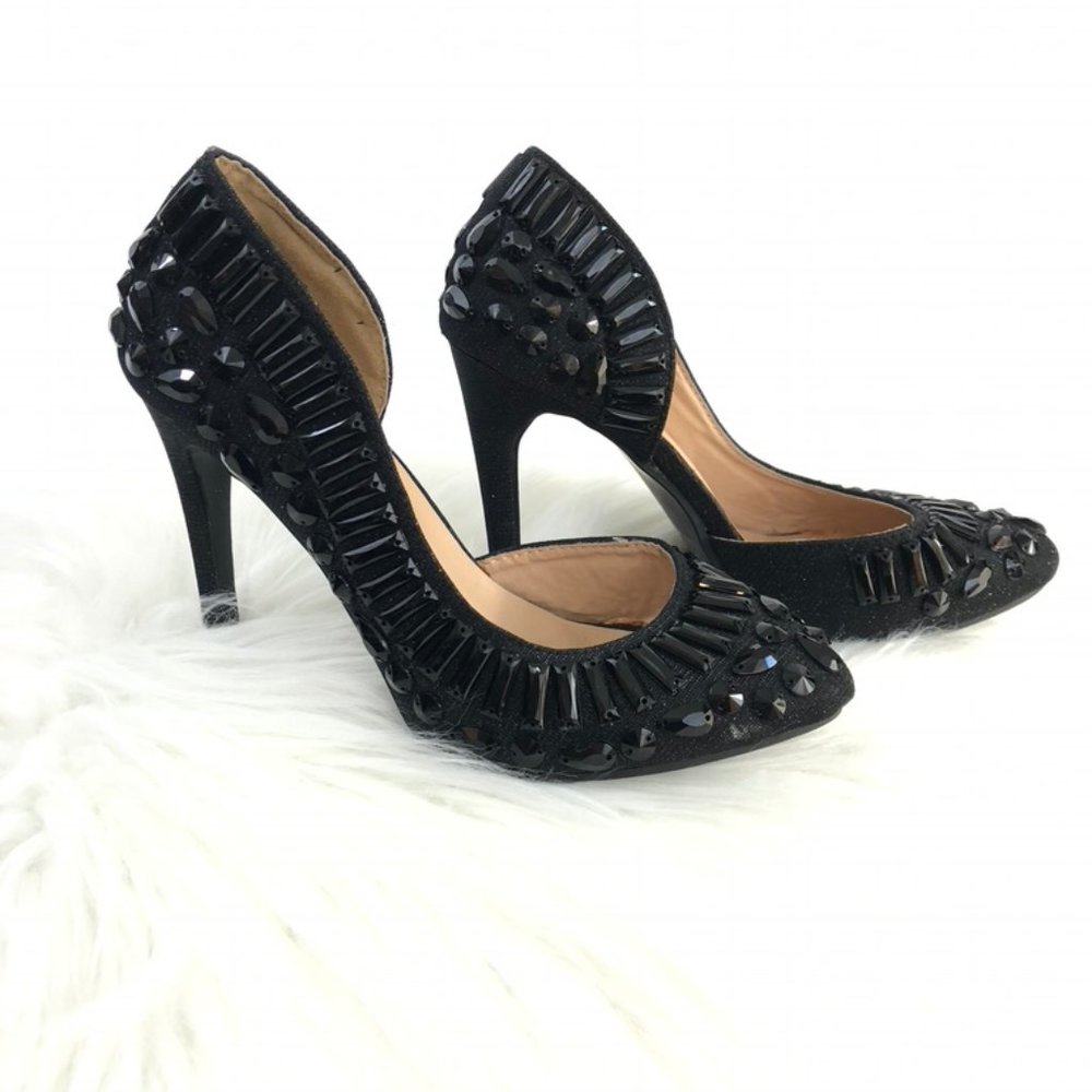 Chase + Chloe Heels  Rhinestone in Black
